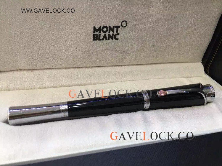 Knock Off Mont Blanc Pens Princess Monaco Black & Silver Rollerball Pen Knock Off Mont Blanc Pens Princess Monaco Black & Silver Rollerball Pen